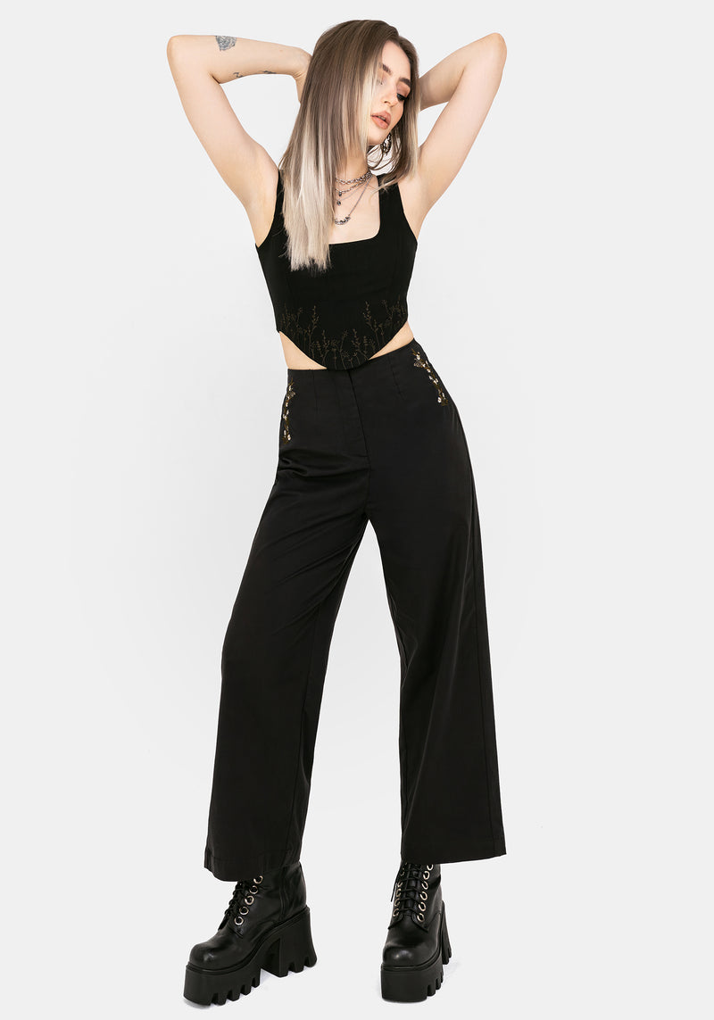 Harmony Bestickt Kurz Geschnitten Hose
