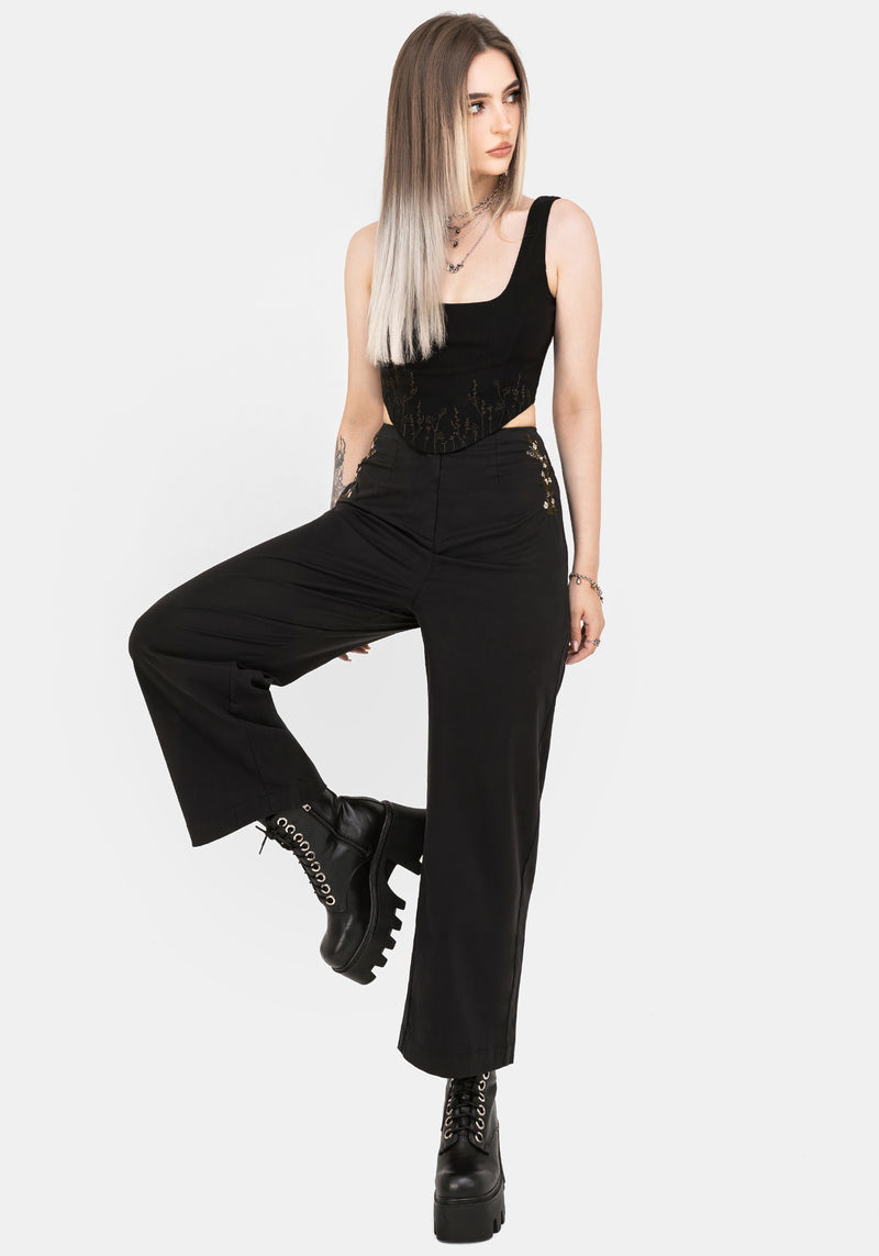 Harmony Bestickt Kurz Geschnitten Hose