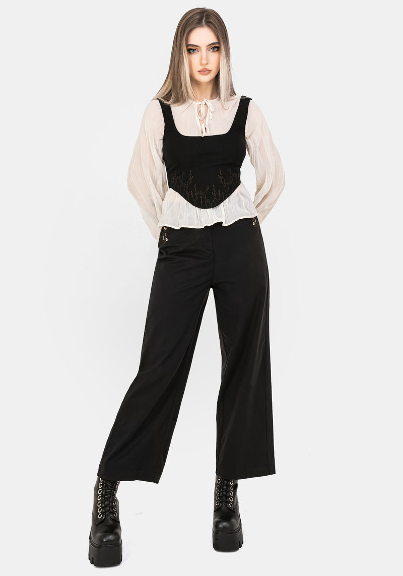 Harmony Bestickt Kurz Geschnitten Hose