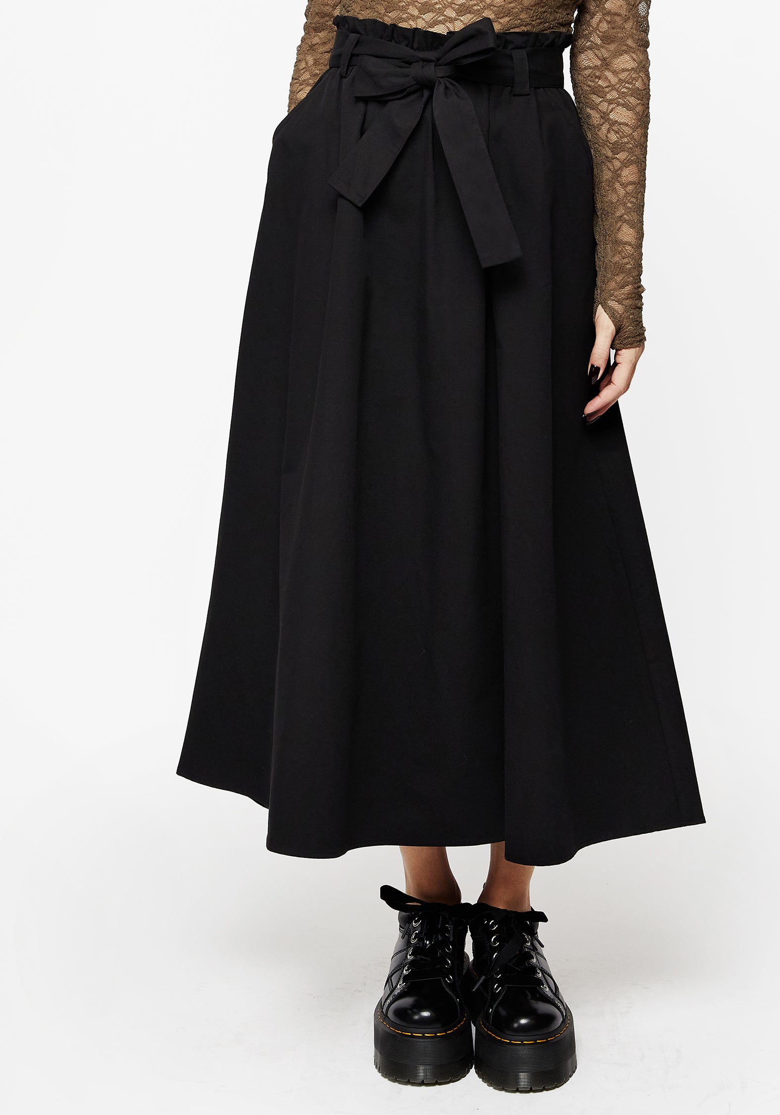 Strega Krawatte Gürtel Midaxi-Kleid Rock