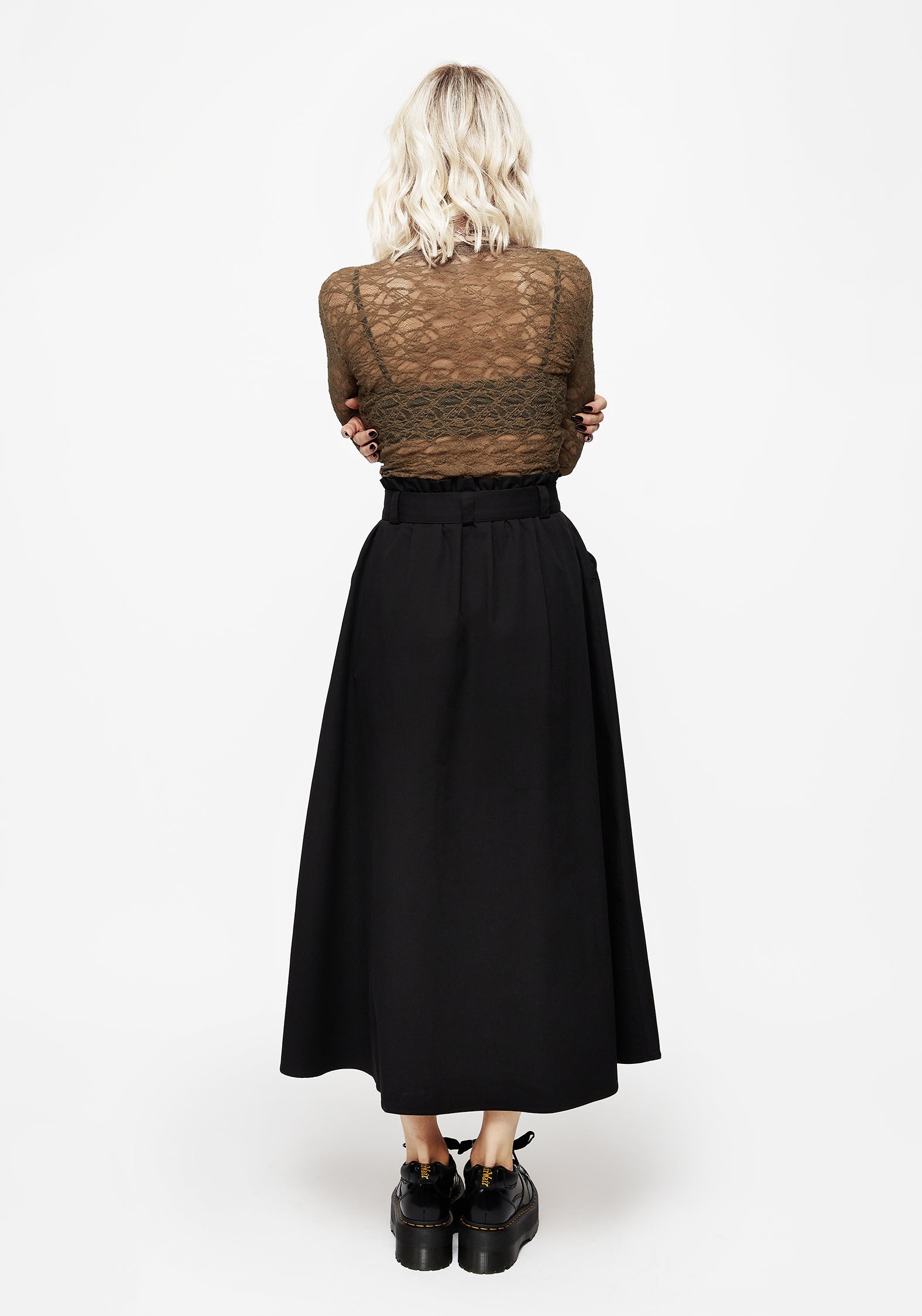 Strega Krawatte Gürtel Midaxi-Kleid Rock