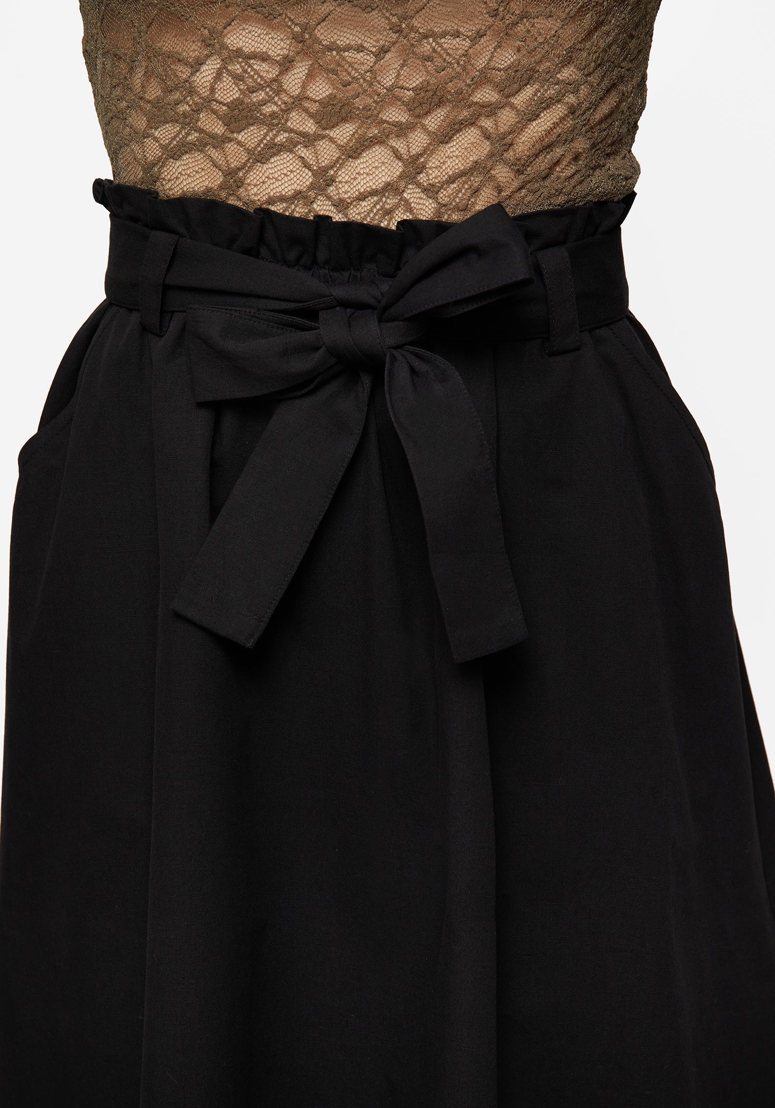 Strega Krawatte Gürtel Midaxi-Kleid Rock