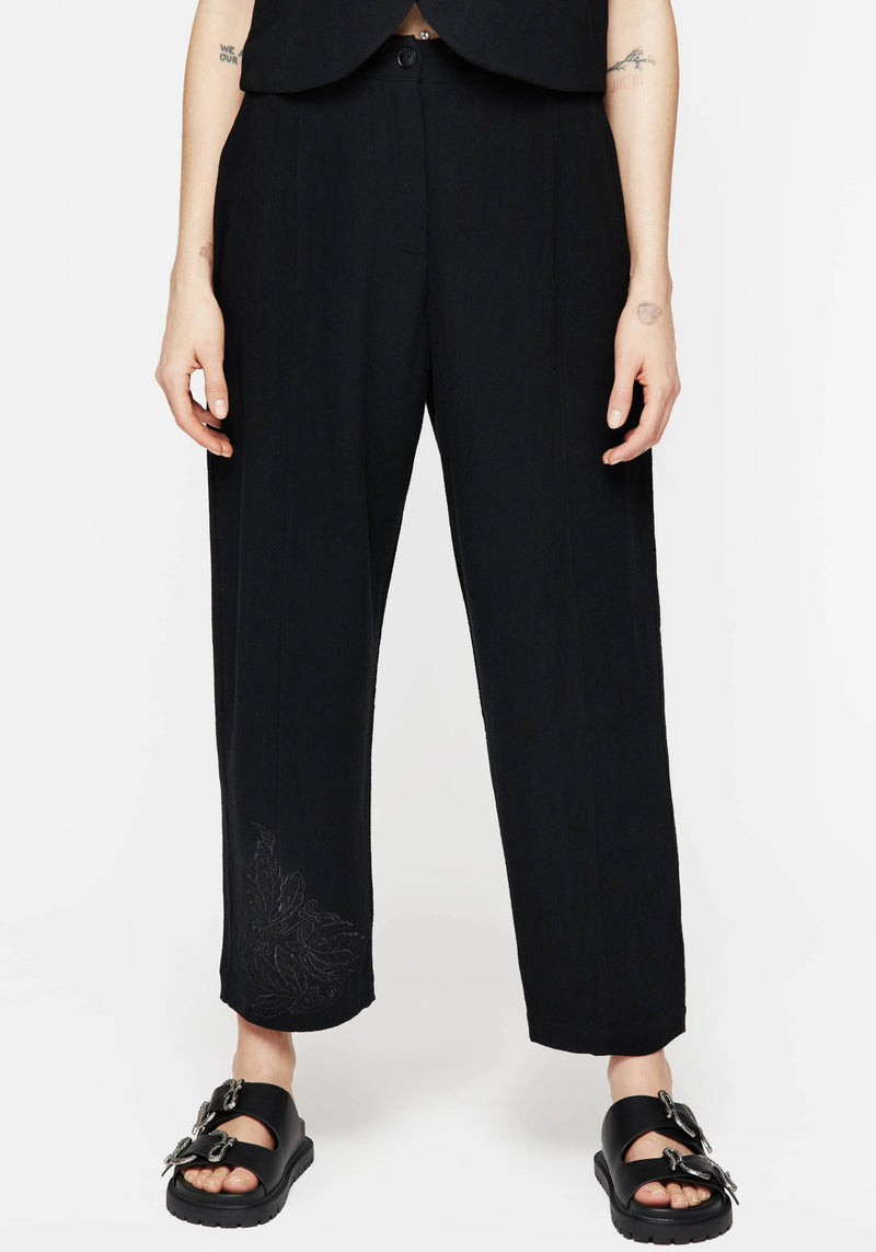Aya Bestickt Leinen Mischung Ballon Pant