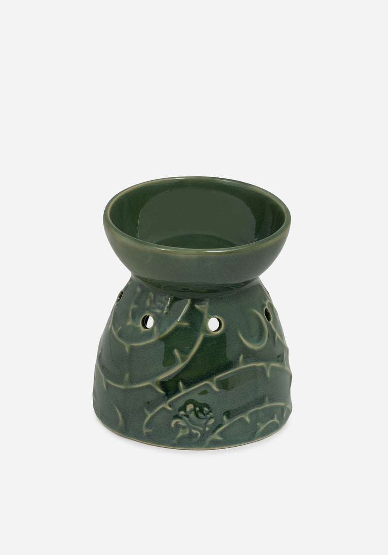 Rosethorn Blumenmuster Geprägt Tealight Scented Oil Brenner