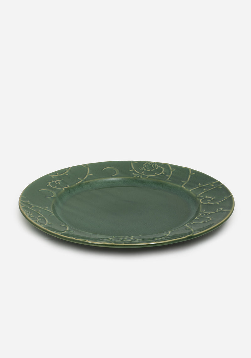 Rosethorn Blumenmuster Geprägt Dinner Teller  (4 Piece Set)