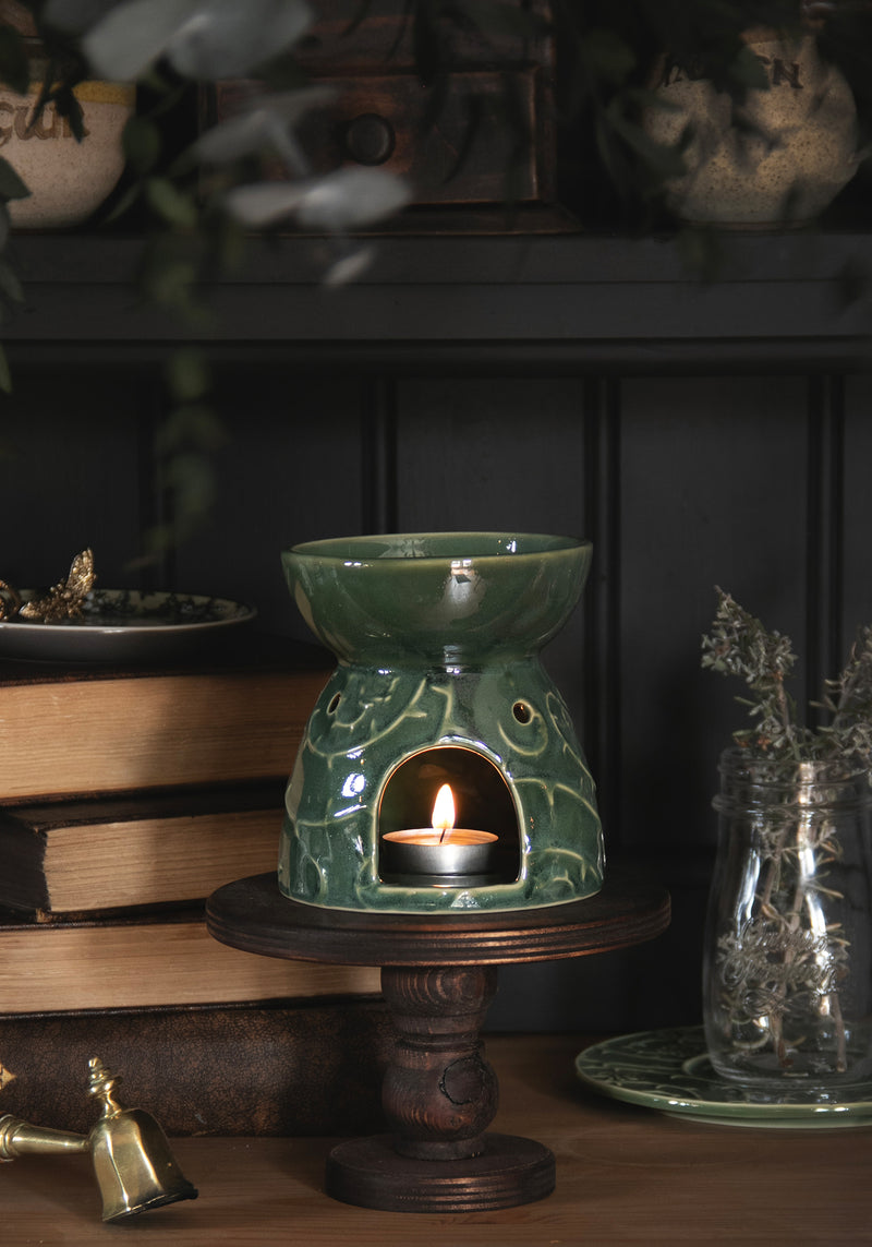 Rosethorn Blumenmuster Geprägt Tealight Scented Oil Brenner