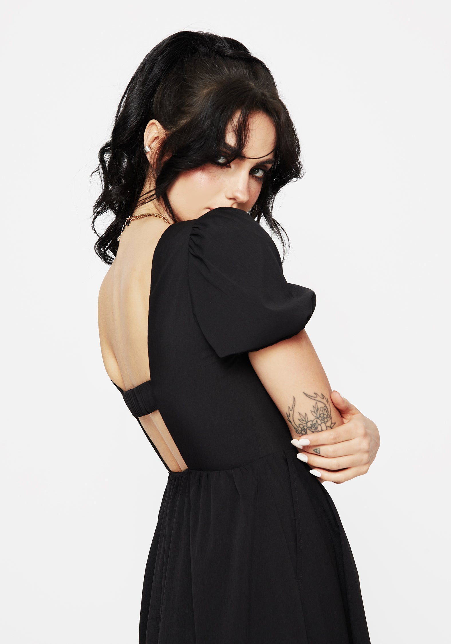 Cressida Schmetterling Bestickt Midi Kleid
