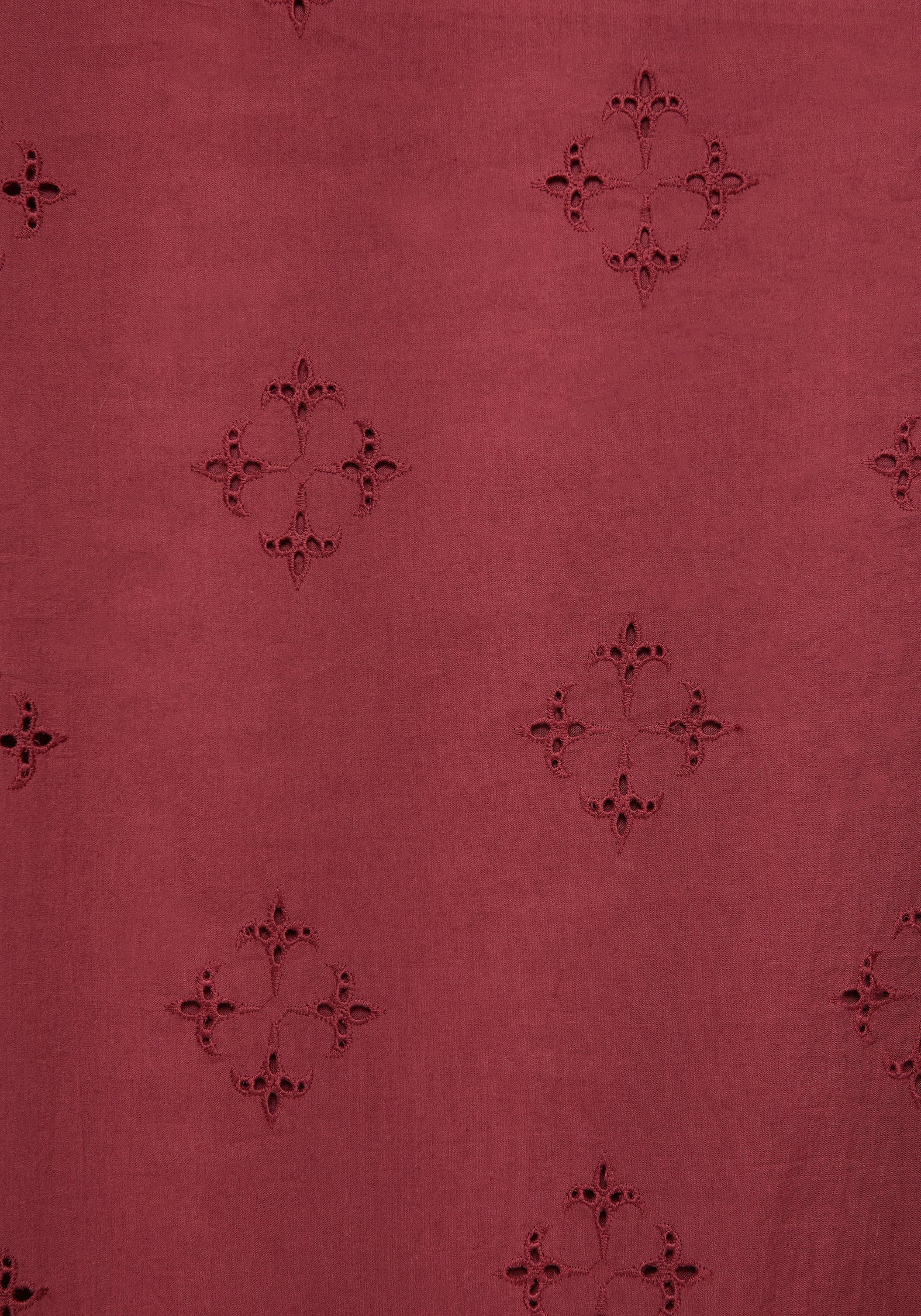 Crux Broderie Baumwolle V-Ausschnitt Rüsche Maxi Kleid