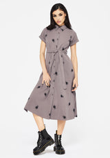 Stag Käfer Bestickt Midi Hemd Kleid