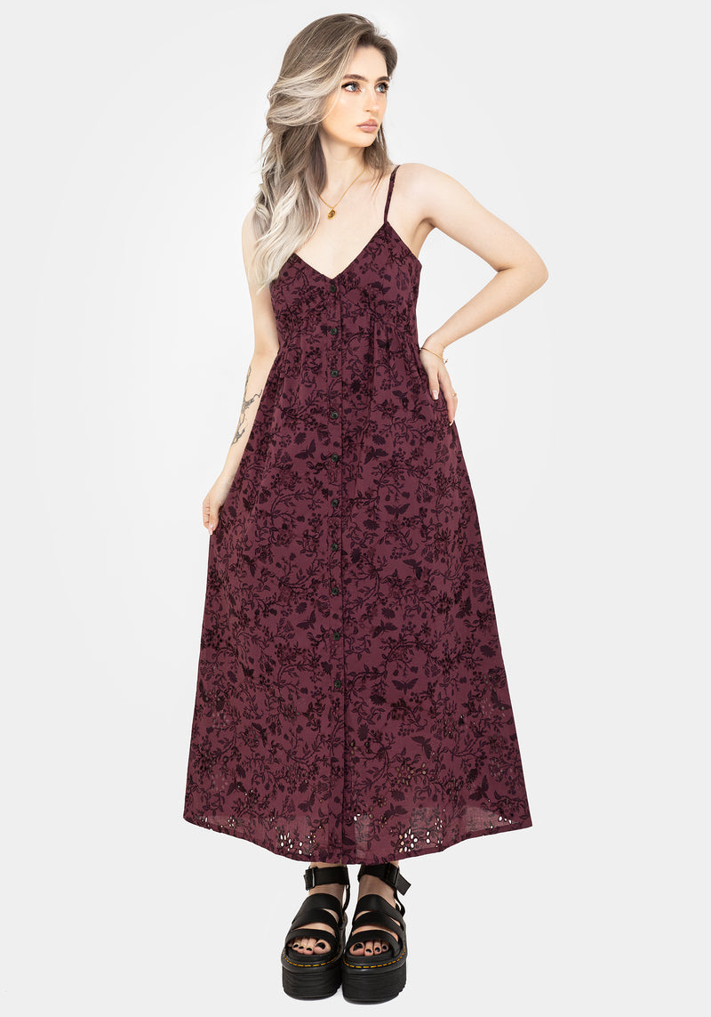 Morgana Baumwolle Broderie Cami Midaxi Kleid