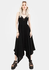 Damara Bestickt Baumwolle Hanky Saum Midaxi Kleid