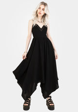 Damara Bestickt Baumwolle Hanky Saum Midaxi Kleid