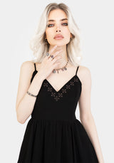 Damara Bestickt Baumwolle Hanky Saum Midaxi Kleid
