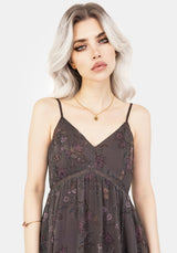 Arnora Chiffon Spitze Insert Cami Midaxi Kleid