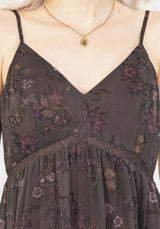 Arnora Chiffon Spitze Insert Cami Midaxi Kleid