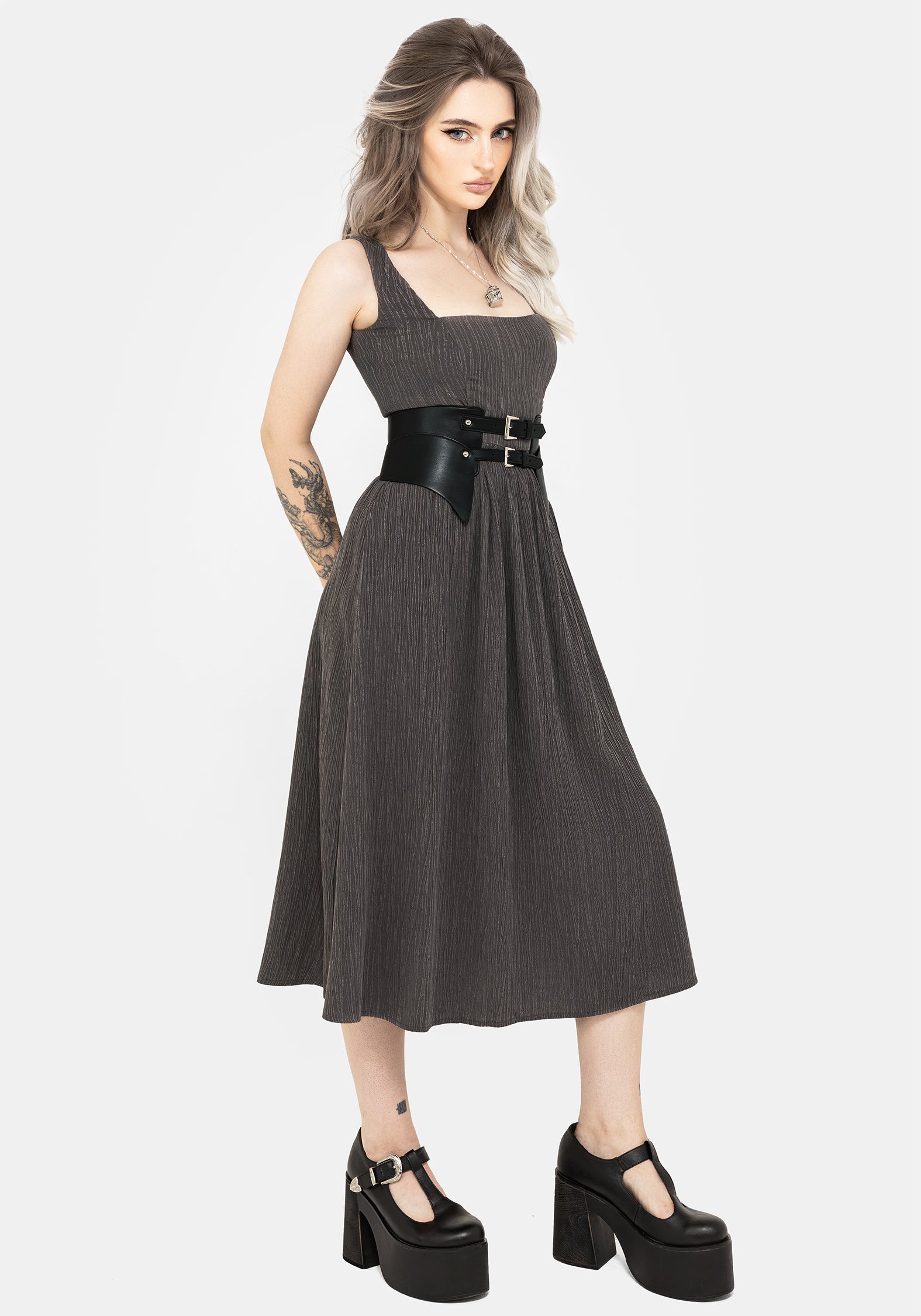 Darkside Korsett Midi Kleid