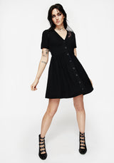 Foxglove V Hals Mini Kleid