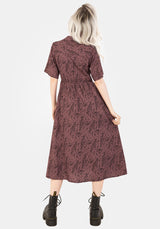 Roxana Motte Foxglove Knopf Runter Midi Hemd Kleid