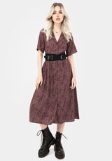 Roxana Motte Foxglove Knopf Runter Midi Hemd Kleid