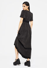 Maeve Lyocell Mischung Spitze Detail Maxi Kleid