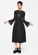 Despair Baumwolle Thistle Bestickt Cami Krawatte Back Midi Kleid