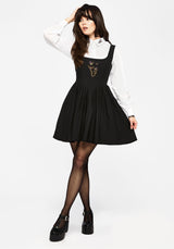 Despair Thistle Bestickt Korsett Mieder Plissiert Mini Kleid