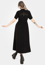 Hester Bestickt Knopf Hoch Midi Hemd Kleid