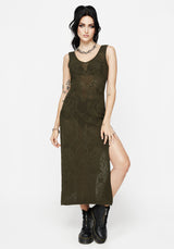 Tulip Jacquard Gestrickt Cami Maxi Kleid