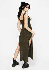 Tulip Jacquard Gestrickt Cami Maxi Kleid
