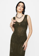 Tulip Jacquard Gestrickt Cami Maxi Kleid