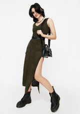 Tulip Jacquard Gestrickt Cami Maxi Kleid