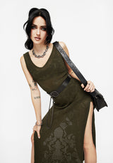 Tulip Jacquard Gestrickt Cami Maxi Kleid
