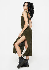Tulip Jacquard Gestrickt Cami Maxi Kleid
