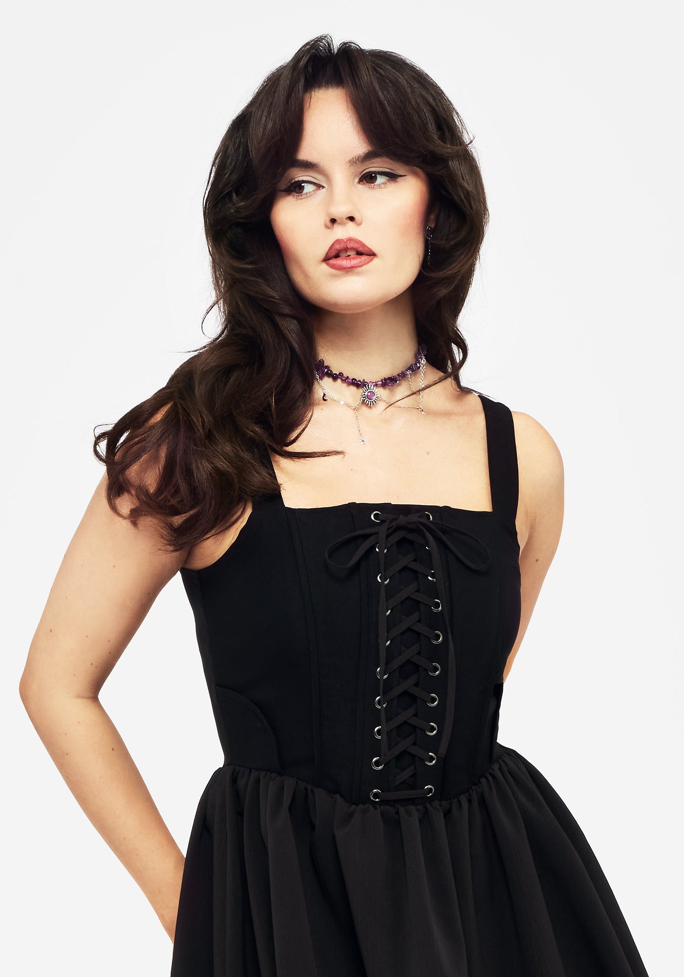 heart shaped mini dress black Disturbia | Miranda Mini Corset Dress