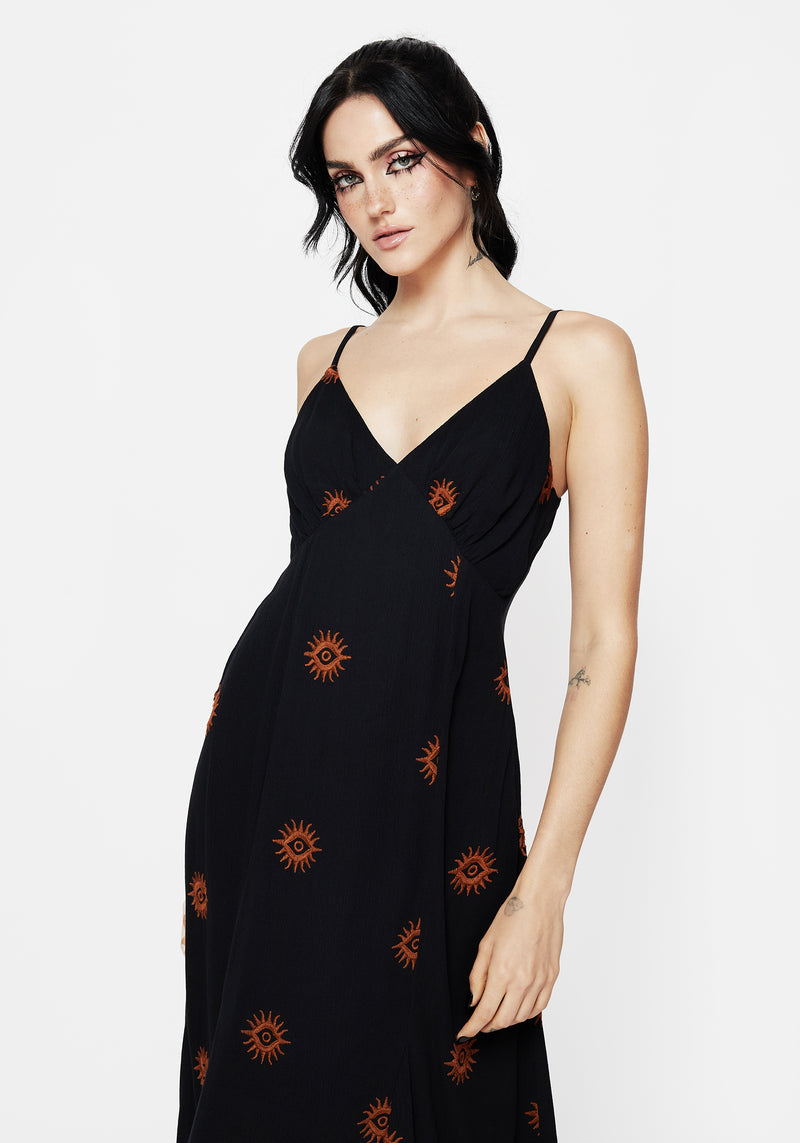 Solstice Bestickt Cami Hanky Saum Midaxi Kleid