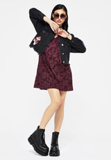 Morgana Baumwolle Broderie Rüsche Ärmel Mini Kleid
