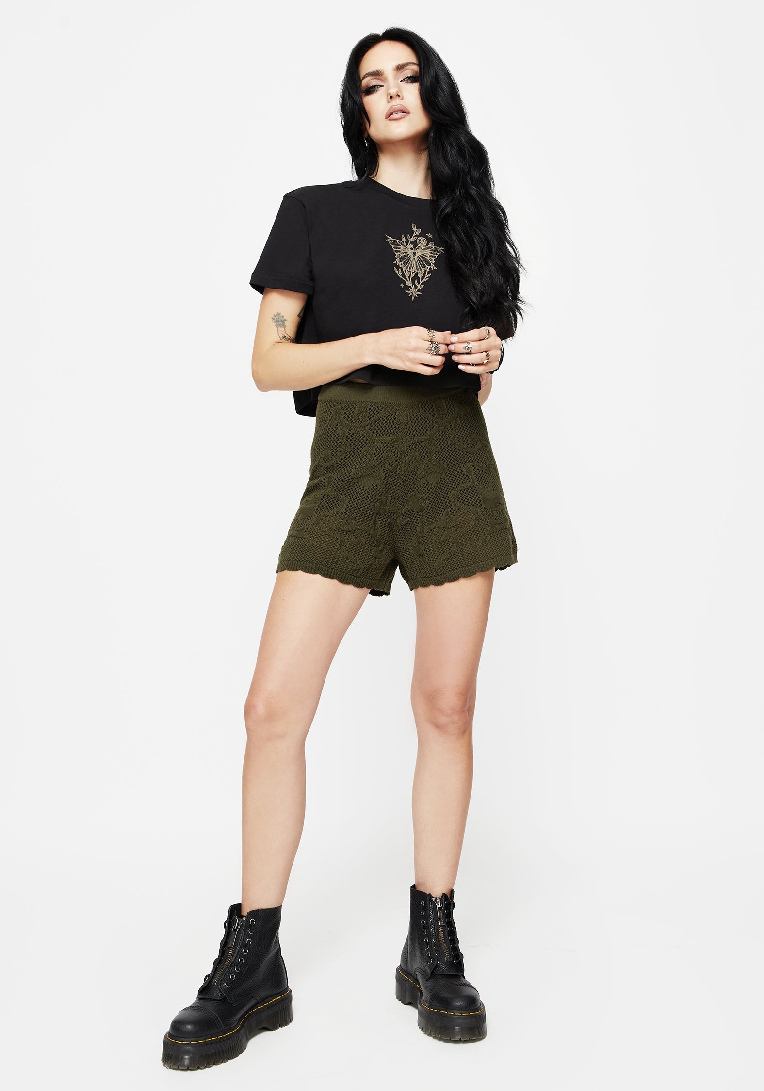 Tulip Jacquard Gestrickt Shorts