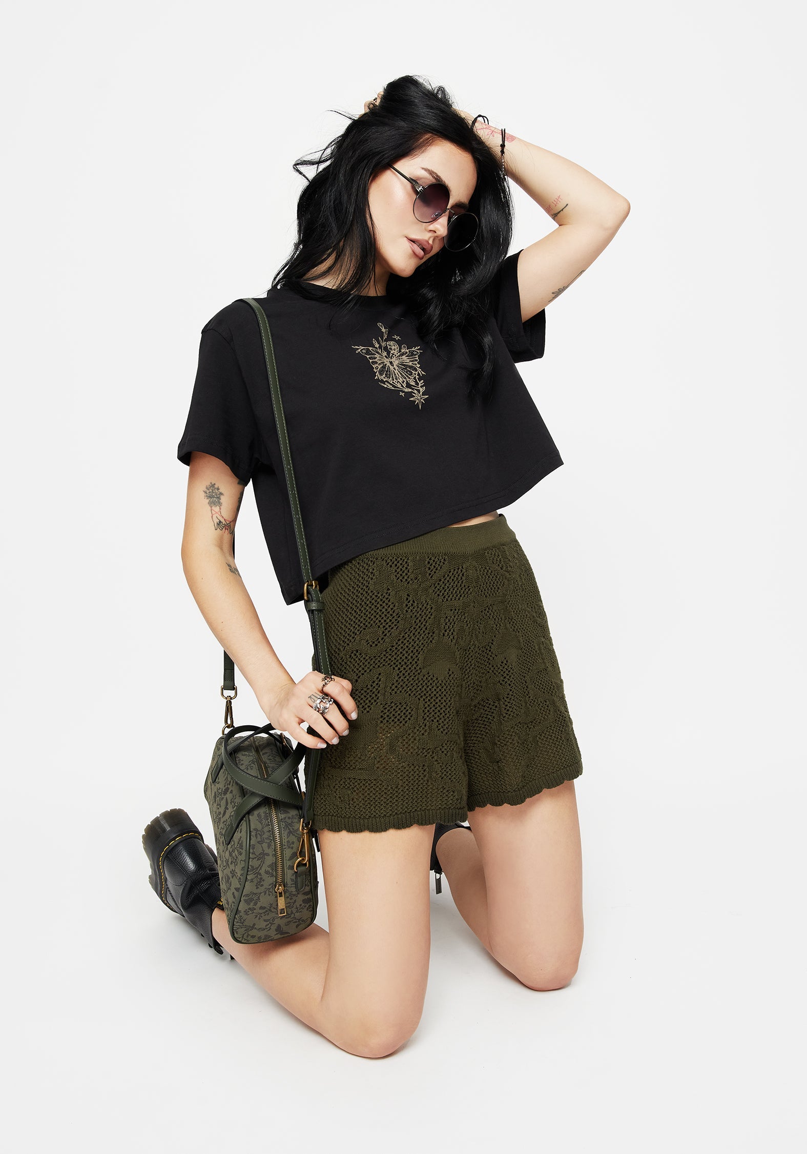 Tulip Jacquard Gestrickt Shorts