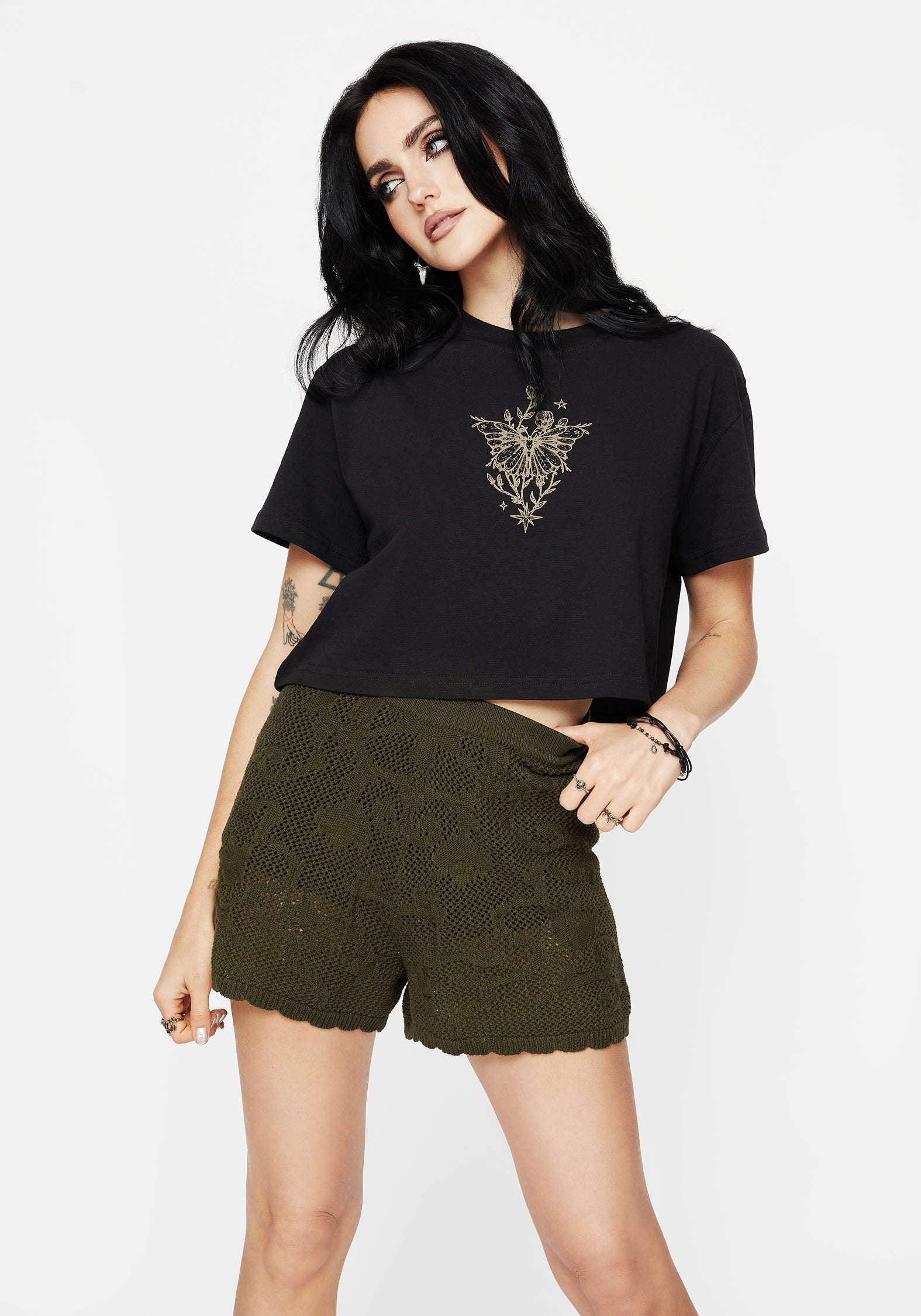 Tulip Jacquard Gestrickt Shorts