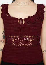 Elnora Motte Hand Crochet Gestrickt Top