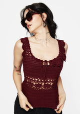 Elnora Motte Hand Crochet Gestrickt Top