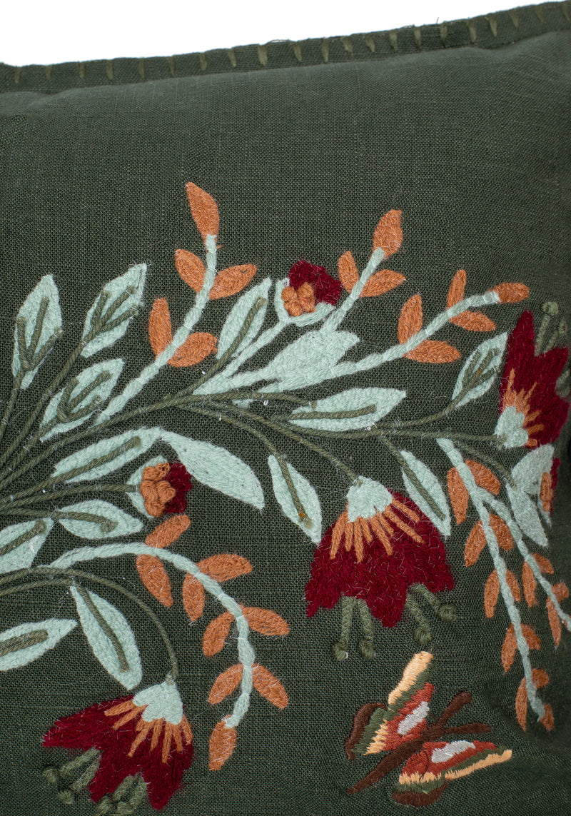 Copia Blumenmuster Bestickt Throw Kissen