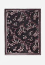 Deception Blumenmuster Schlange Gewebt Decke - Lila