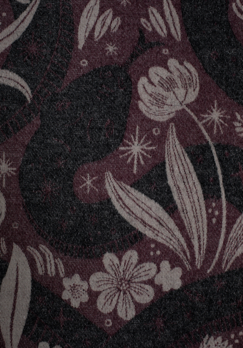 Deception Blumenmuster Schlange Gewebt Decke - Lila