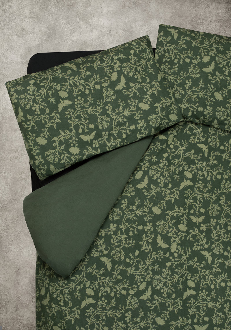 Wildwood Blumenmuster Druck Baumwolle Bettwäsche Set - Doppelt