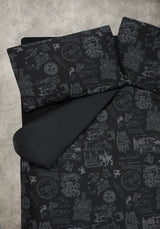 Heresy Holzschnitt Druck Baumwolle Bettwäsche Set - King