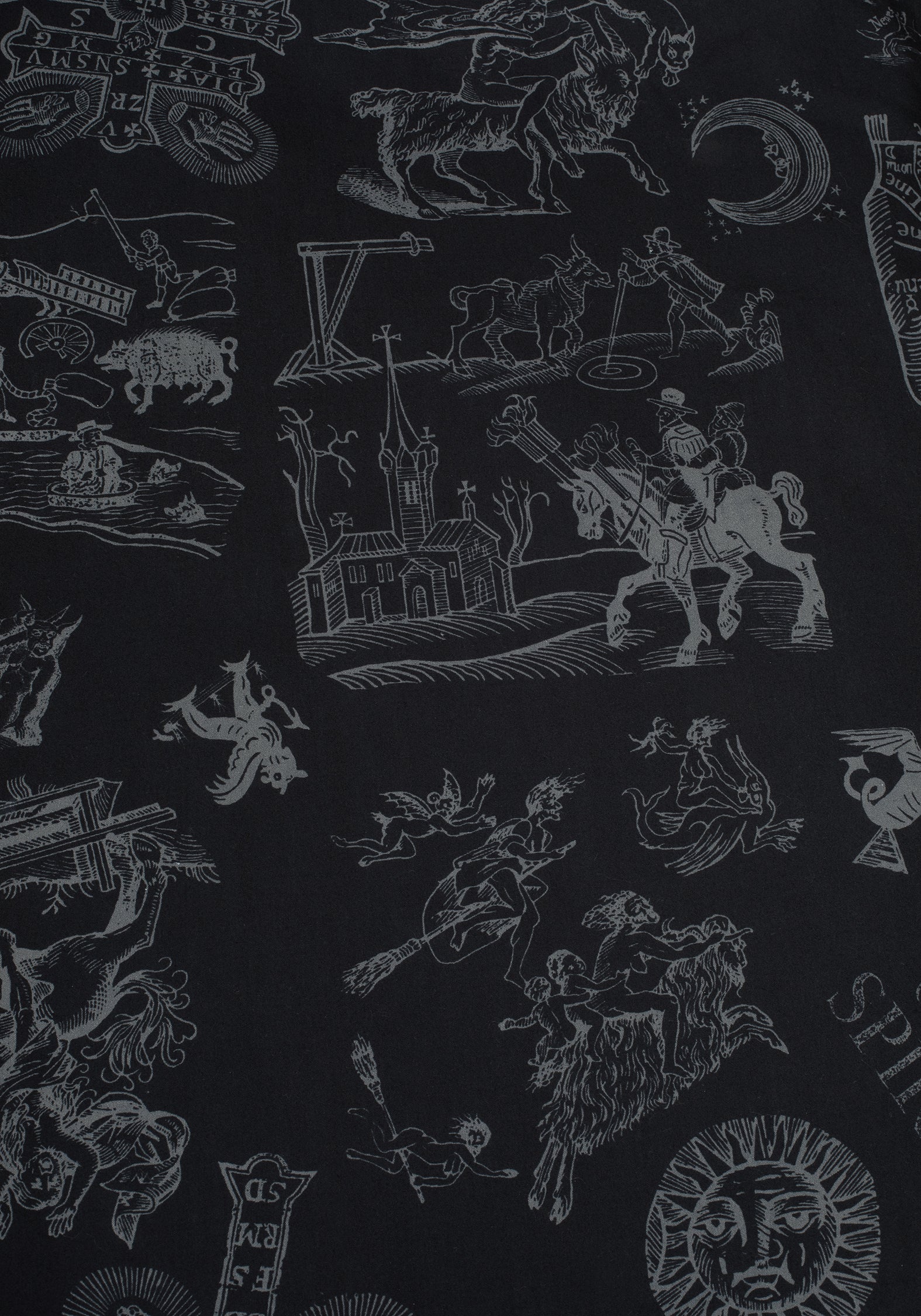 Heresy Woodcut Print Cotton Bedding Set - EU Double