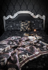Deception Blumenmuster Schlange Gewebt Decke - Lila