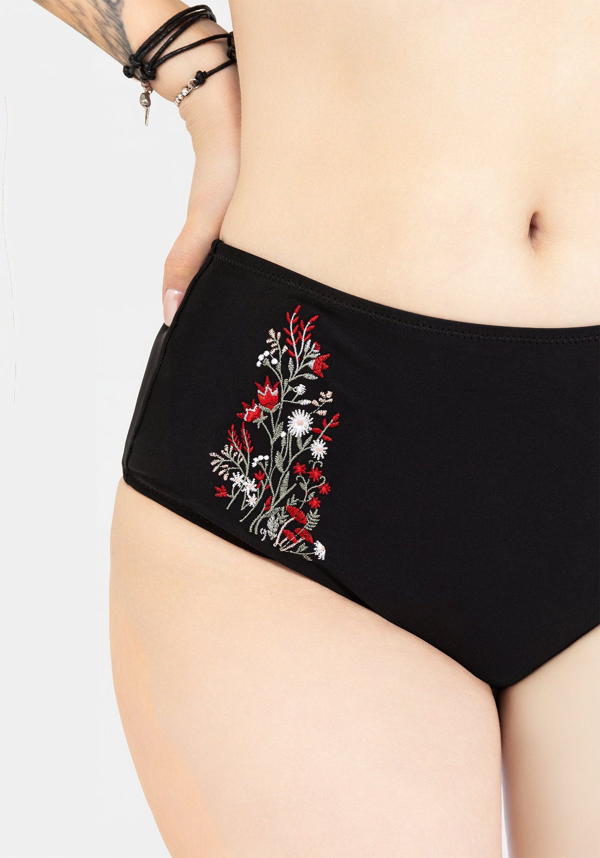 Copia Blumenmuster Bestickt Hoch Taille Schwimmen Unterteile