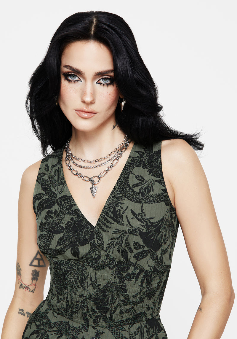 Bashe Baumwolle Tanktop - Grün